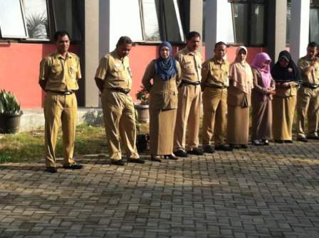 Para Kepala SMA dan MA se Inhil saat menghadiri pembukaan seleksi OSN tingkat Kabupaten